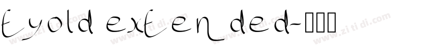 tyold extended字体转换